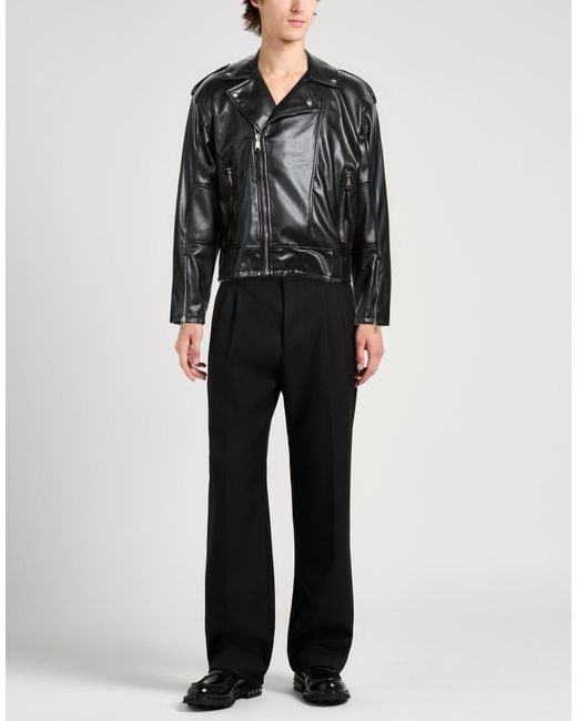 Berna Black Jacket Polyester, Polyurethane for men