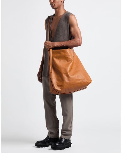 Rick Owens Brown Cross-Body Bag Calfskin for men