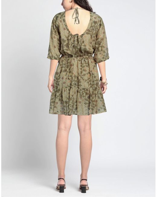 SKILLS & GENES Multicolor Sage Mini Dress Cotton, Silk