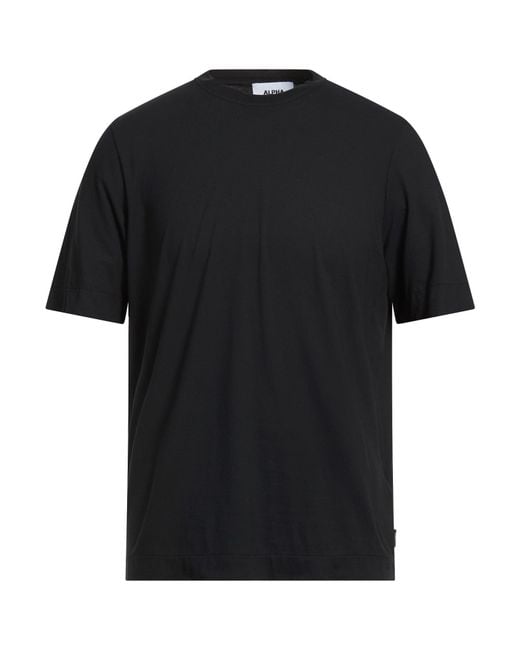 Alpha Studio Black T-Shirt Cotton, Elastane for men