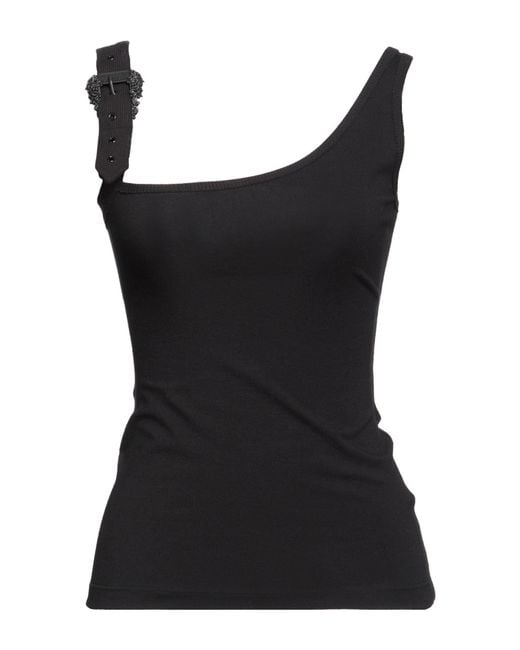 Versace Jeans Couture Black Top Cotton, Elastane