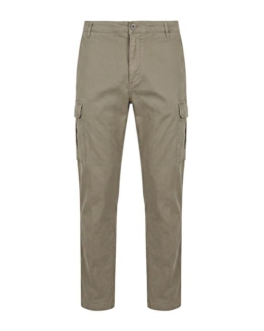 40weft Gray Military Pants Cotton, Elastane for men