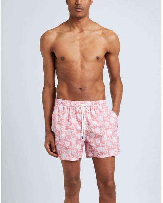 Fedeli Pink Swim Trunks for men