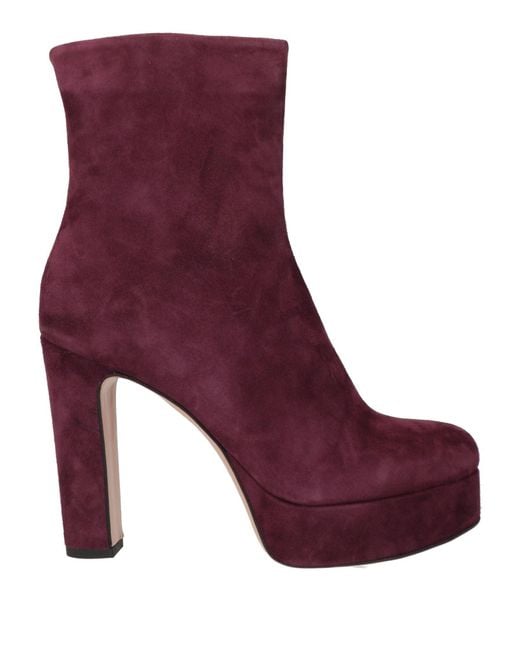 FRANCESCO SACCO Purple Ankle Boots