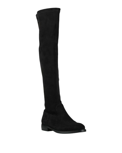 Laura Biagiotti Black Boot Textile Fibers