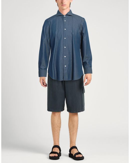 Camisa Fedeli de hombre de color Blue