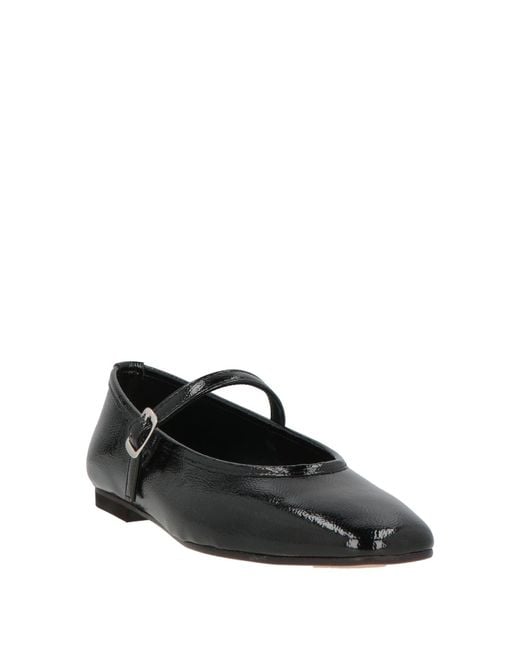 Nila & Nila Black Ballet Flats Leather