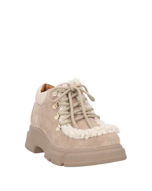 Voile Blanche Natural Khaki Ankle Boots Leather, Shearling
