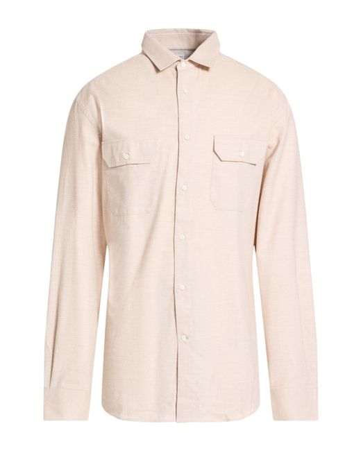 Brunello Cucinelli Natural Sand Shirt Cotton for men