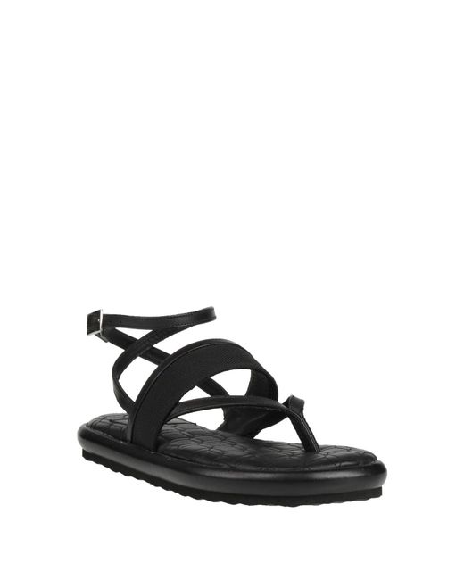 Pierre Hardy Black Thong Sandal Leather, Textile Fibers