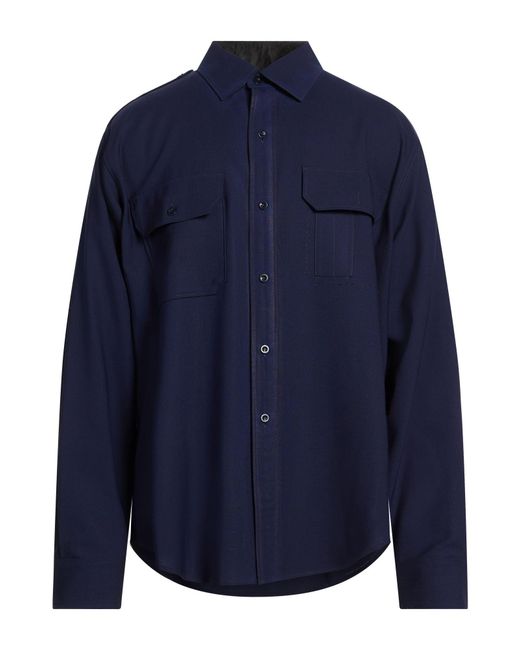 Maison Margiela Blue Shirt Wool for men
