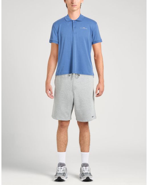 John Richmond Blue Azure Polo Shirt Cotton for men