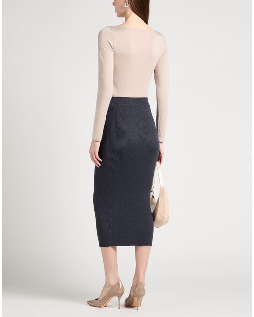 Brunello Cucinelli Gray Midi Skirt