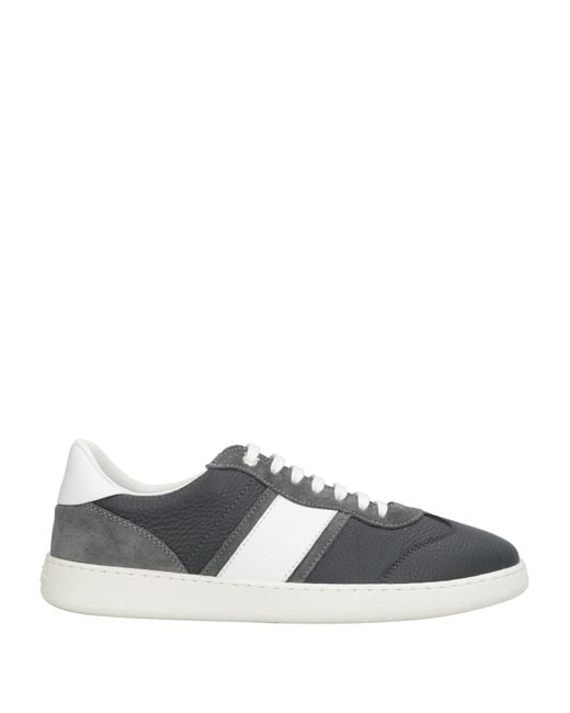 Ferragamo Gray Charcoal Sneakers Leather for men