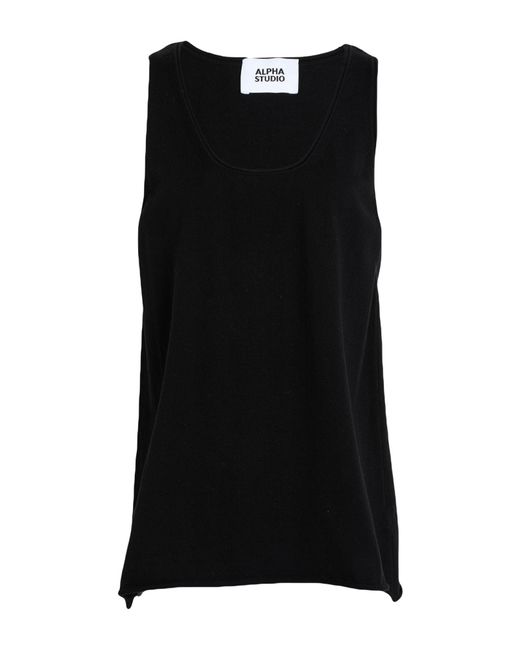 Alpha Studio Black Tank Top