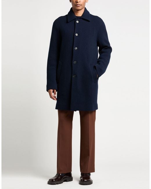 Missoni Blue Midnight Coat Wool, Viscose, Polyester, Polyamide, Elastane for men