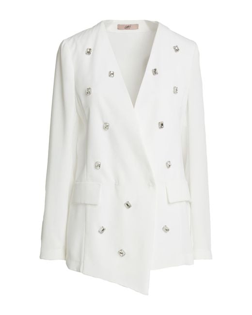 Carla G White Jacket Polyester