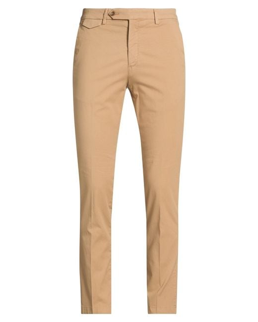 Paoloni Natural Pants Cotton, Elastane for men