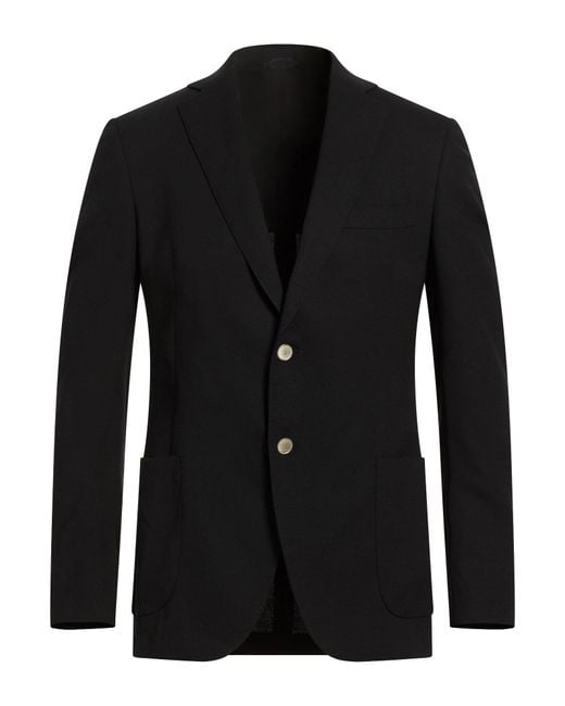 Tombolini Black Blazer Virgin Wool, Elastane for men