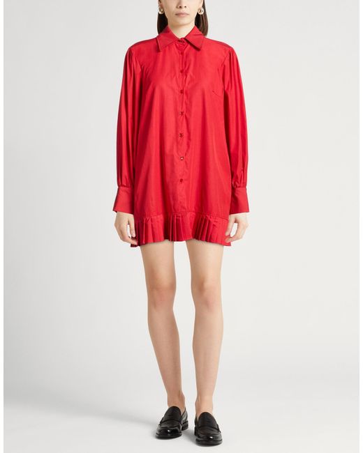 ViCOLO Red Mini Dress Polyester, Cotton