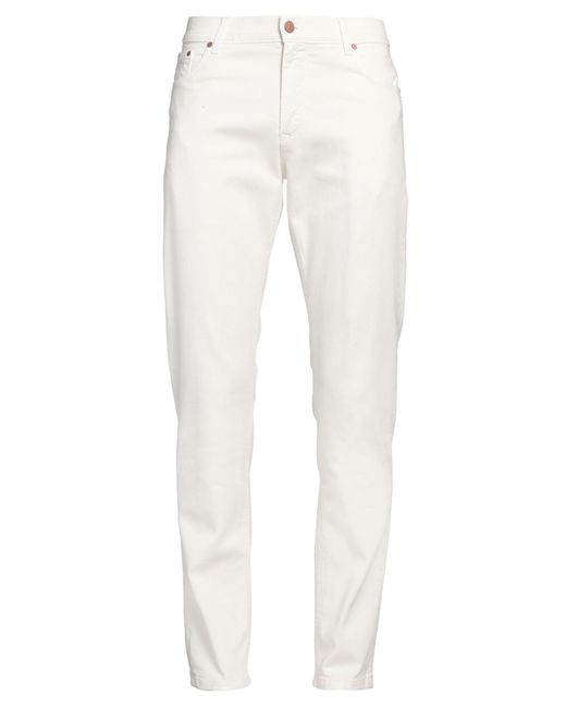 Daniele Alessandrini White Jeans Cotton, Elastane for men