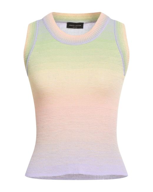 Roberto Collina Pink Blush Sweater Cotton, Linen, Polyester