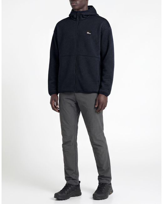 Jack Wolfskin Blue Sweatshirt Polyester, Elastane for men