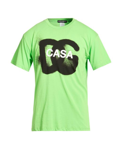 Dolce & Gabbana Green T-Shirt Cotton for men