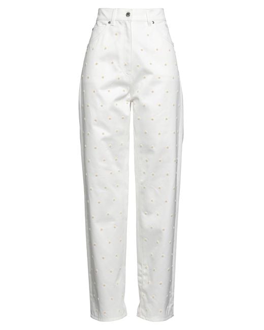 MSGM White Jeans