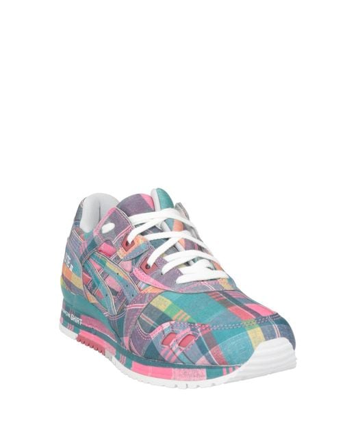 Asics Blue Sneakers Textile Fibers, Synthetic Material for men
