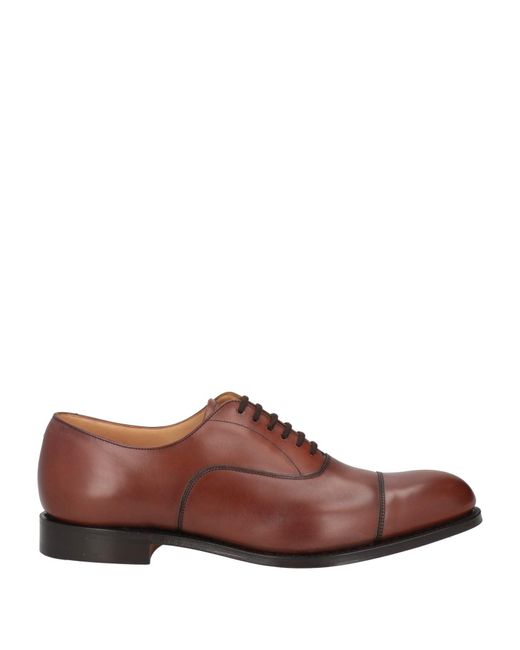 Church's Brown Tan Lace-Up Shoes Leather for men