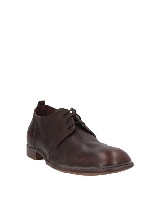 Moma Brown Lace-Up Shoes Calfskin for men
