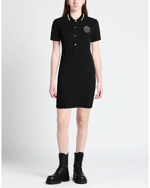 Versace Jeans Couture Black Mini Dress Cotton
