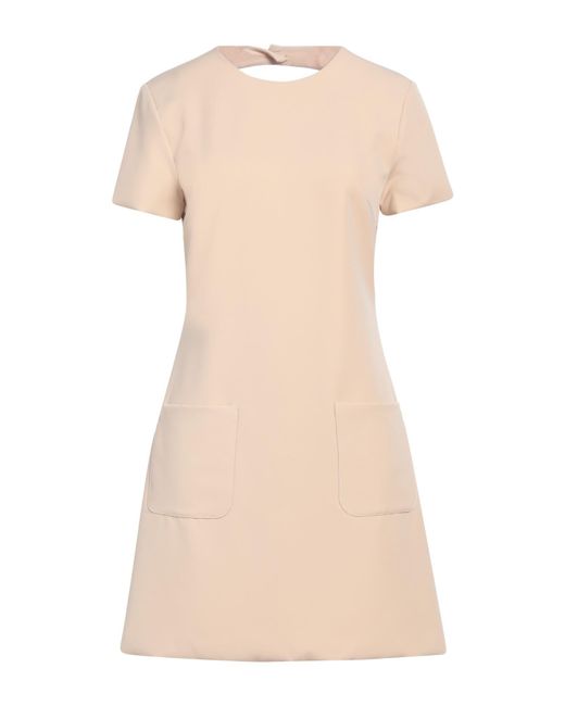 SOLOTRE Natural Mini Dress Polyester, Elastane