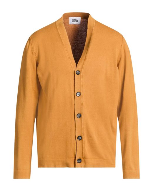 Alpha Studio Orange Cardigans for men