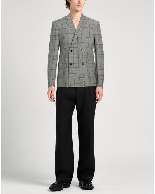 Kris Van Assche Gray Blazer Wool, Mohair Wool for men