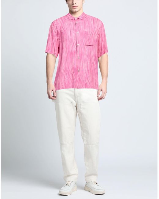 Camisa Stussy de hombre de color Pink