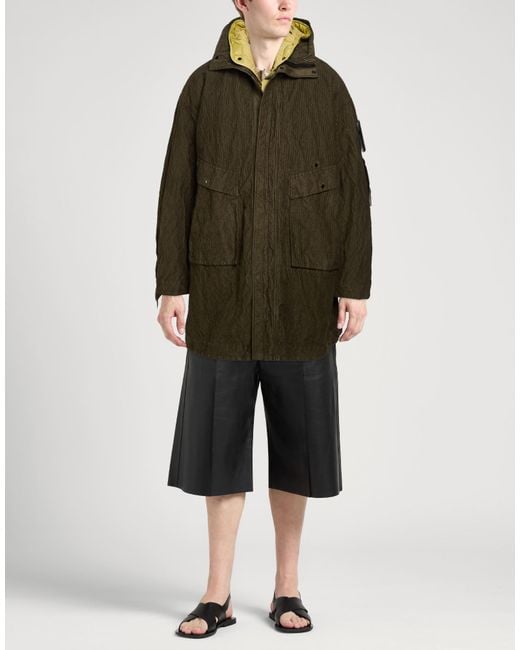 Stone Island Green Coat Polyamide for men