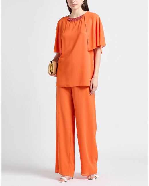 Camilla Orange Co-Ord Polyester, Elastane
