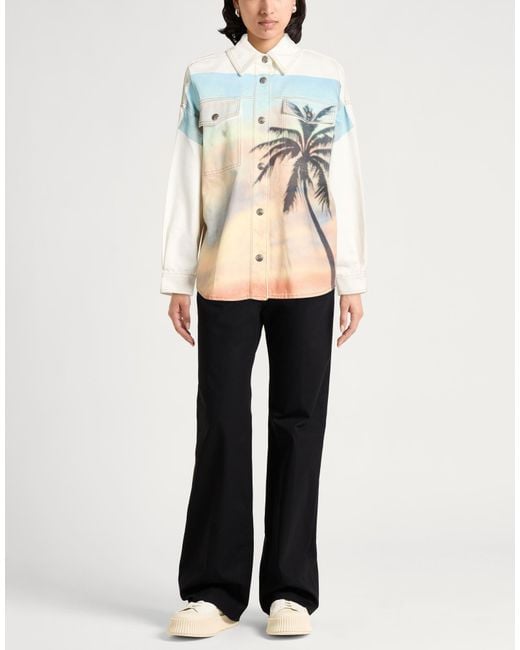 Palm Angels Blue Denim Outerwear