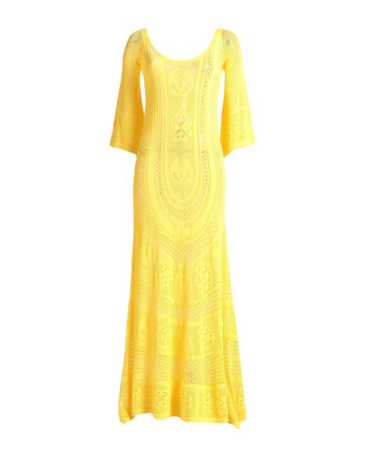 Elisabetta Franchi Yellow Maxi Dress