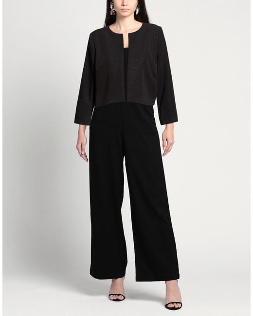 LANACAPRINA Black Jacket Polyester, Rayon, Elastane