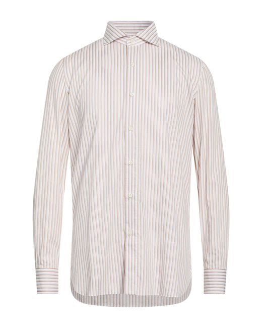 Luigi Borrelli Napoli White Shirt Cotton for men