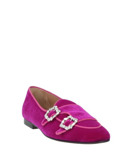 Edhen Milano Purple Loafers Textile Fibers