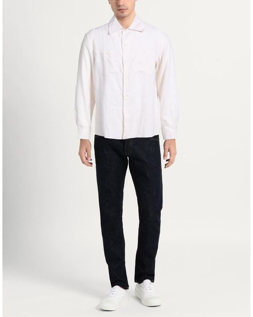 Brunello Cucinelli White Shirt Linen for men