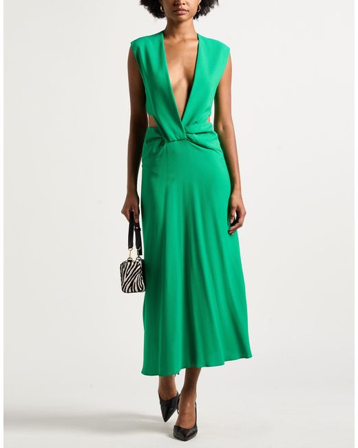 Victoria Beckham Maxi Dress Viscose in Green