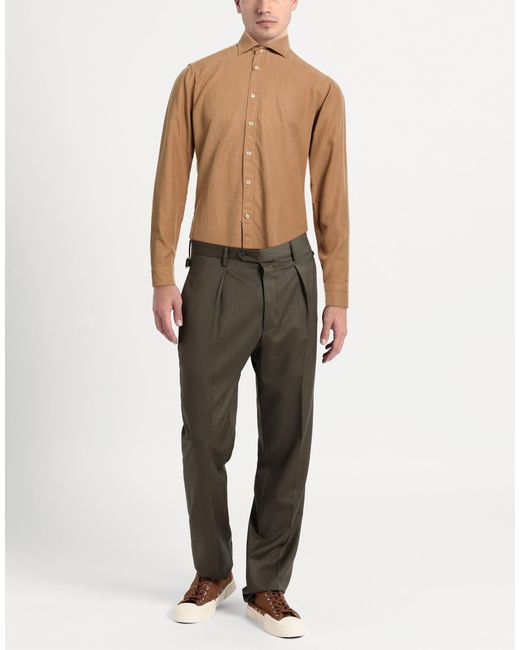 Dnl Brown Shirt Tencel for men