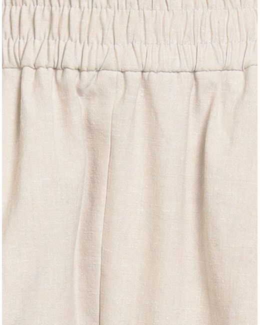 Samsøe & Samsøe Natural Shorts & Bermuda Shorts Linen, Polyester, Ecovero Viscose, Elastane