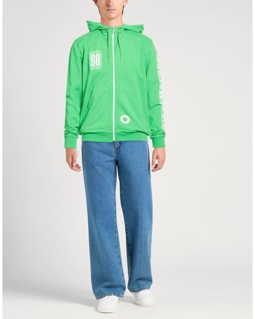 Bikkembergs Green Sweatshirt Cotton, Elastane for men