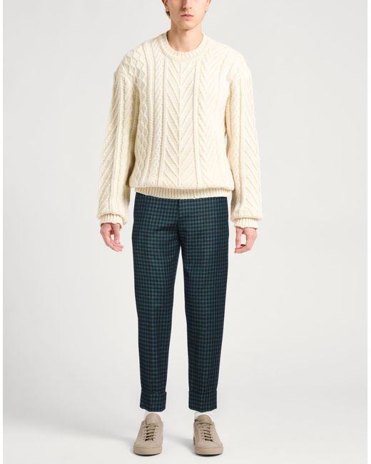 PT Torino Blue Pants Virgin Wool, Silk, Linen, Elastane for men